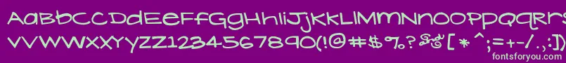 LavenderLime Font – Green Fonts on Purple Background