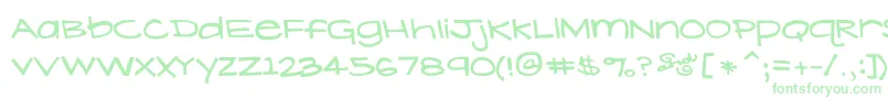 LavenderLime-Schriftart – Grüne Schriften auf weißem Hintergrund