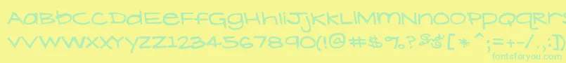 Шрифт LavenderLime – зелёные шрифты на жёлтом фоне