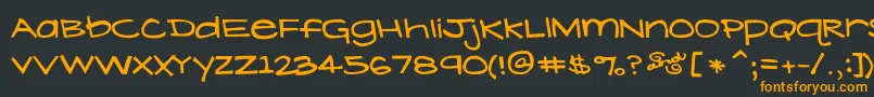 Шрифт LavenderLime – оранжевые шрифты на чёрном фоне