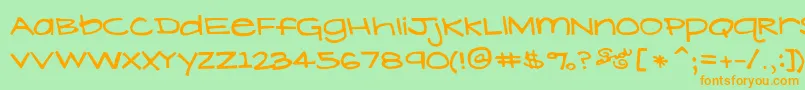 Шрифт LavenderLime – оранжевые шрифты на зелёном фоне
