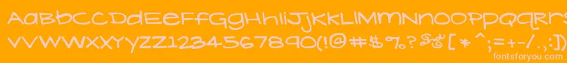 Шрифт LavenderLime – розовые шрифты на оранжевом фоне