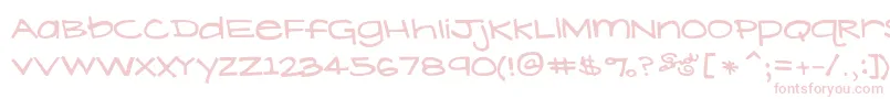 フォントLavenderLime – 白い背景にピンクのフォント