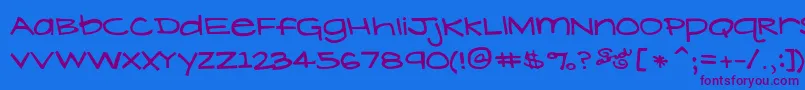 LavenderLime Font – Purple Fonts on Blue Background