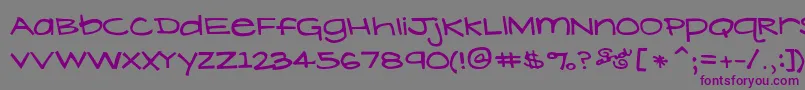 LavenderLime-Schriftart – Violette Schriften auf grauem Hintergrund