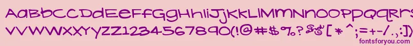 LavenderLime-Schriftart – Violette Schriften auf rosa Hintergrund