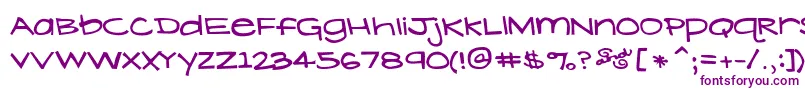 LavenderLime-Schriftart – Violette Schriften auf weißem Hintergrund