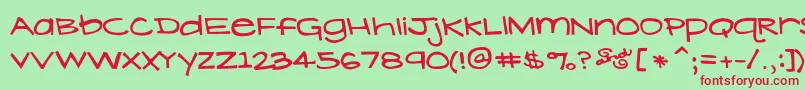 Шрифт LavenderLime – красные шрифты на зелёном фоне