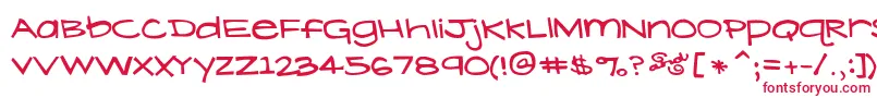 LavenderLime-Schriftart – Rote Schriften auf weißem Hintergrund