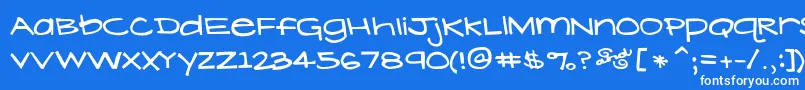 フォントLavenderLime – 青い背景に白い文字