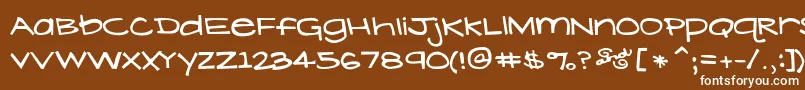 フォントLavenderLime – 茶色の背景に白い文字