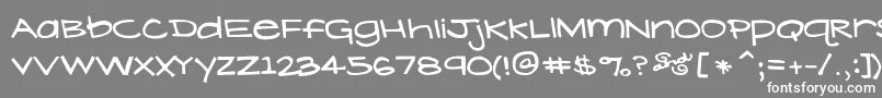 フォントLavenderLime – 灰色の背景に白い文字