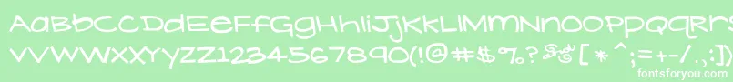 Шрифт LavenderLime – белые шрифты на зелёном фоне