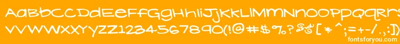 フォントLavenderLime – オレンジの背景に白い文字