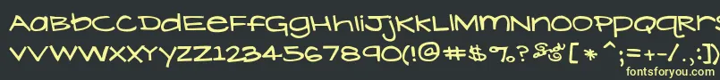 Шрифт LavenderLime – жёлтые шрифты на чёрном фоне