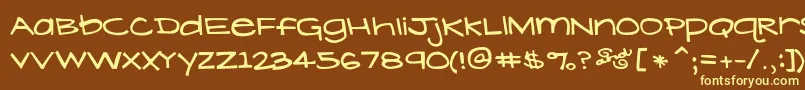 Шрифт LavenderLime – жёлтые шрифты на коричневом фоне