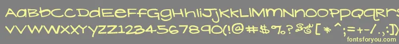 LavenderLime-Schriftart – Gelbe Schriften auf grauem Hintergrund