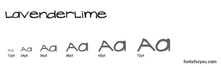 Размеры шрифта LavenderLime (132312)