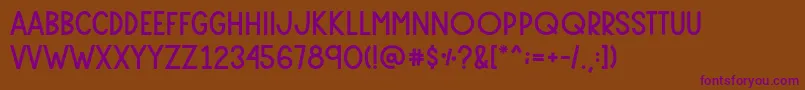 Lavigne Font – Purple Fonts on Brown Background