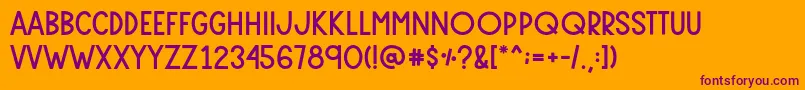 Lavigne Font – Purple Fonts on Orange Background