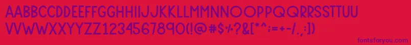 Lavigne Font – Purple Fonts on Red Background