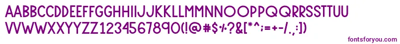 Lavigne-fontti – violetit fontit valkoisella taustalla