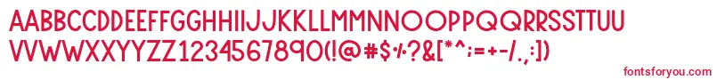 Lavigne Font – Red Fonts on White Background