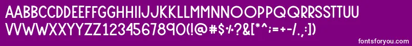 フォントLavigne – 紫の背景に白い文字