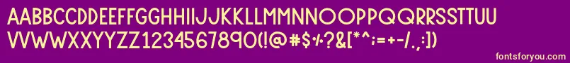 Lavigne Font – Yellow Fonts on Purple Background