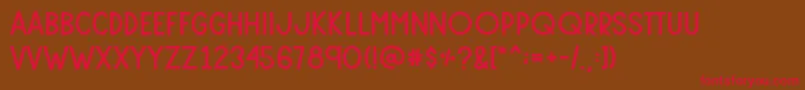 Lavigne Font – Red Fonts on Brown Background