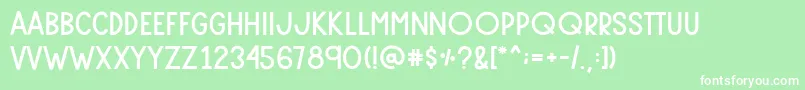Lavigne Font – White Fonts on Green Background