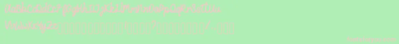 Lawlieness Font – Pink Fonts on Green Background