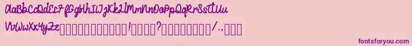 Lawlieness Font – Purple Fonts on Pink Background