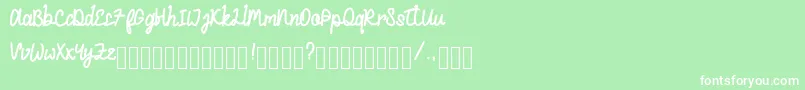 Lawlieness Font – White Fonts on Green Background