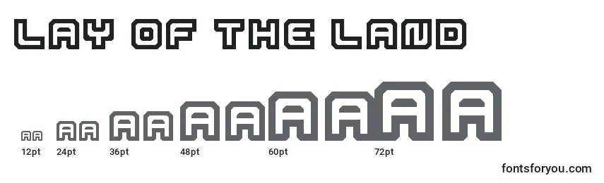 Размеры шрифта Lay Of The Land