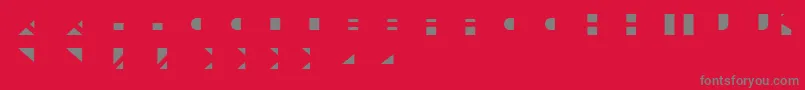 LayeredLetters LightLayer-Schriftart – Graue Schriften auf rotem Hintergrund