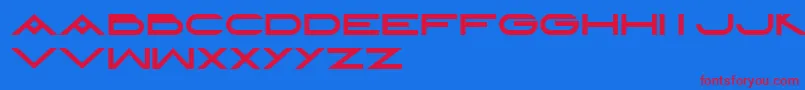 LayeredLetters-Schriftart – Rote Schriften auf blauem Hintergrund