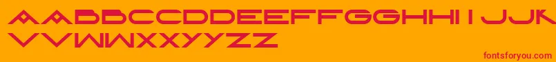 LayeredLetters Font – Red Fonts on Orange Background