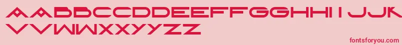 フォントLayeredLetters – ピンクの背景に赤い文字