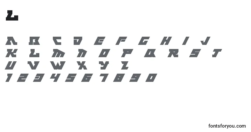 Czcionka Layla – alfabet, cyfry, specjalne znaki