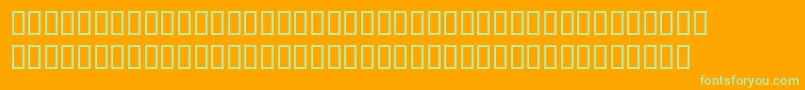 SpectrumMtExpertSemibold-Schriftart – Grüne Schriften auf orangefarbenem Hintergrund