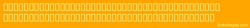 SpectrumMtExpertSemibold-Schriftart – Gelbe Schriften auf orangefarbenem Hintergrund