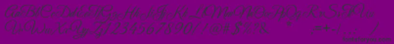 Laylantia Font – Black Fonts on Purple Background