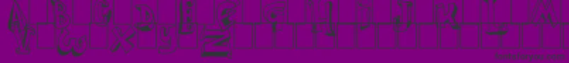 Lazy Day-fontti – mustat fontit violetilla taustalla