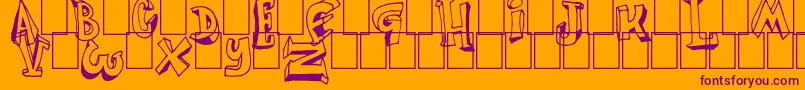 Lazy Day Font – Purple Fonts on Orange Background