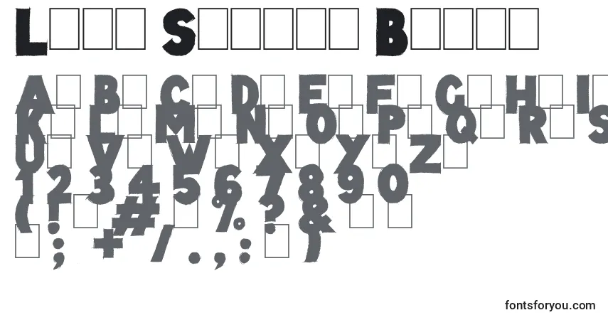 Schriftart Lazy Sketch Black – Alphabet, Zahlen, spezielle Symbole