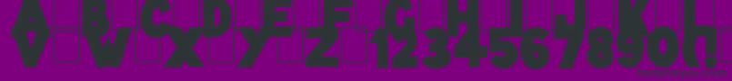 Lazy Sketch Black-fontti – mustat fontit violetilla taustalla