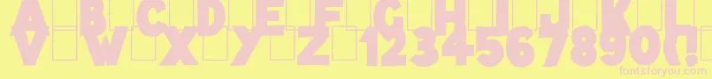 Lazy Sketch Black Font – Pink Fonts on Yellow Background