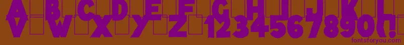 Шрифт Lazy Sketch Black – фиолетовые шрифты на коричневом фоне