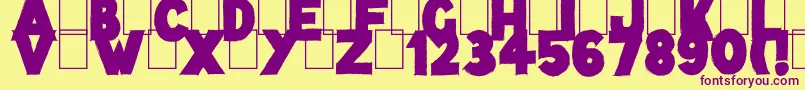 Więcej informacji o czcionce Lazy Sketch Black Czcionka Lazy Sketch Black – fioletowe czcionki na żółtym tle